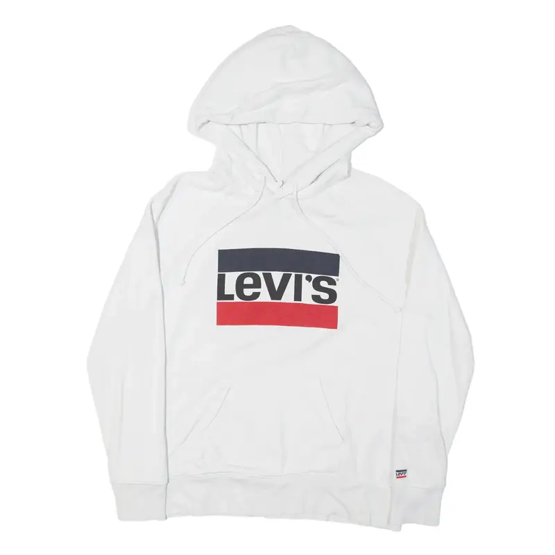 LEVI'S Hoodie White Pullover Mens S