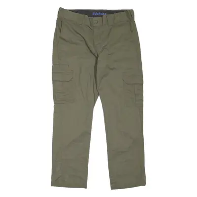 DICKIES Cargo Style Workwear Mens Trousers Green Slim Straight W34 L30