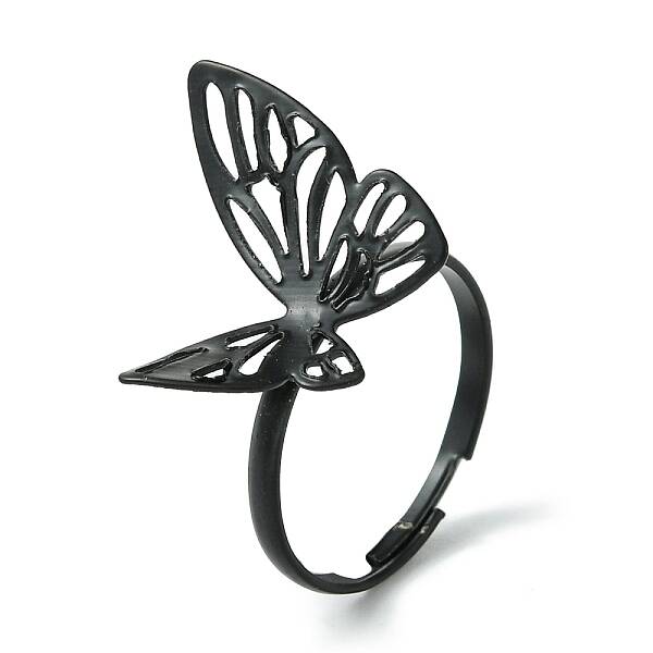 Hollow Butterfly Alloy Adjustable Rings for Women