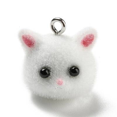 Flocky Opaque Resin Animal Pendants