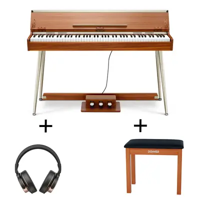 Donner DDP-80 PLUS Digital Piano with Semi-open Cover - Piano+Bench+Headphones