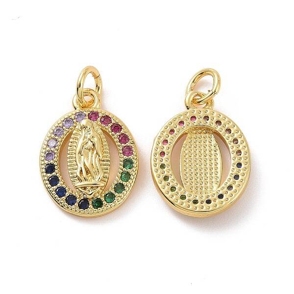 Brass Micro Pave Cubic Zirconia Pendants