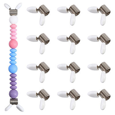 12Pcs Stainless Steel Mini Spring Bead Clamps for Beading Jewelry Making