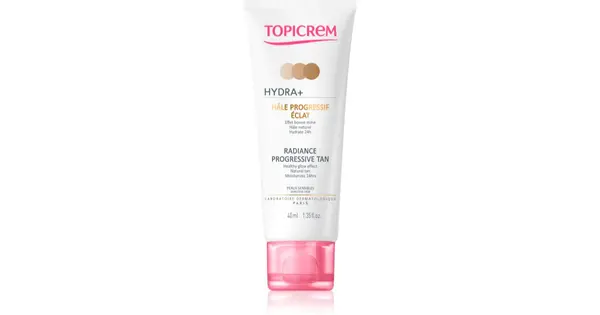 Topicrem Hydra+ - Progressive Bright Tanning - Sensitive Skin 40 ml