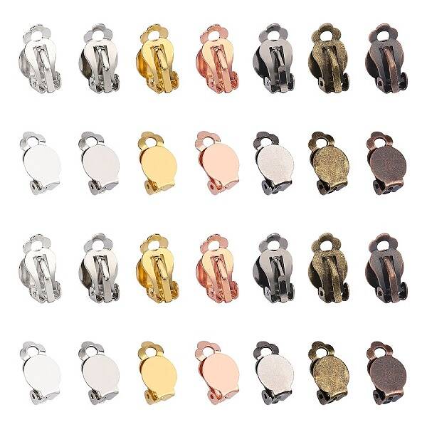 Brass Clip-on Earring Settings