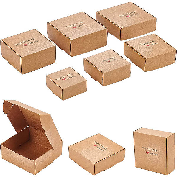 24Pcs 6 Styles Paper with PVC Candy Boxes