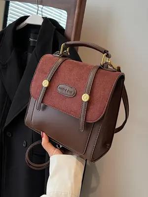 Women's Preppy Style Fashionable PU Leather Backpack, Trendy Casual Vintage School Backpack, Fashionable Backpack for Daily U...