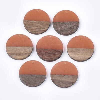 Resin & Walnut Wood Pendants