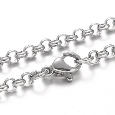 Tarnish Resistant 304 Stainless Steel Rolo Chain Necklaces