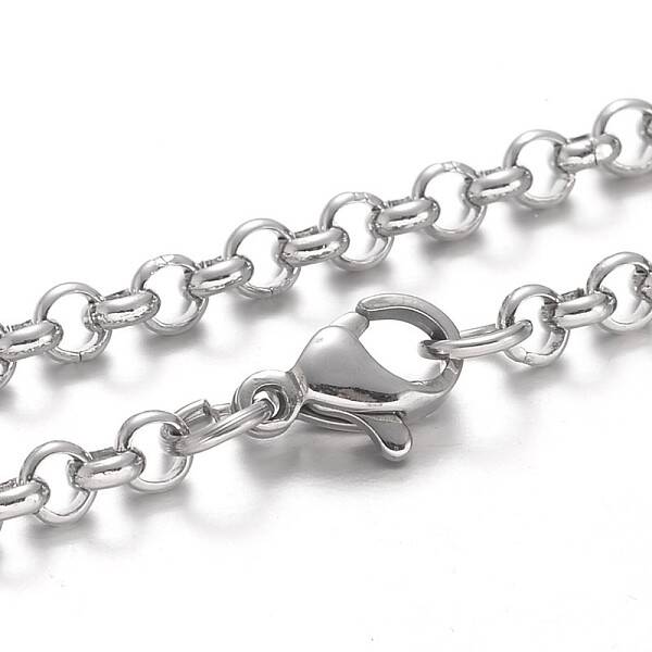 Tarnish Resistant 304 Stainless Steel Rolo Chain Necklaces