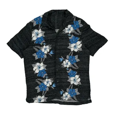 George Hawaiian Shirt - Medium Black Viscose
