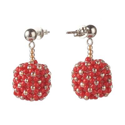 TOHO Japanese Seed Beads Dangle Stud Earrings