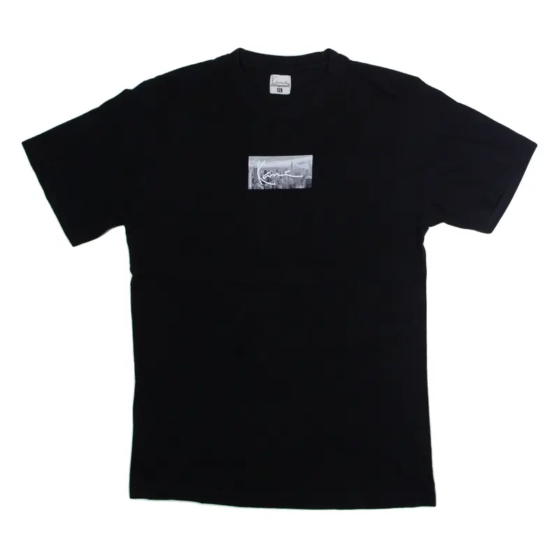 KARL KANI Mens T-Shirt Black Crew Neck XL