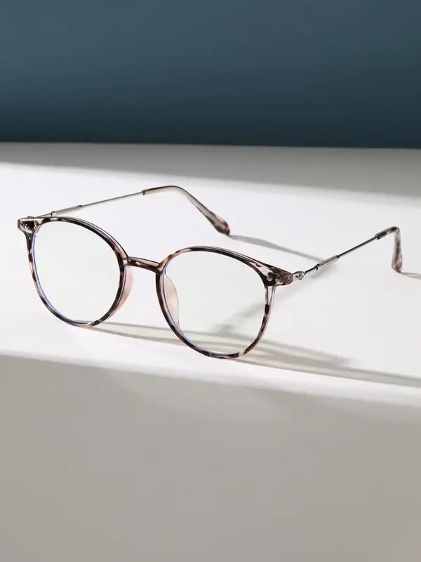 Unisex Street Trend Round Frame Eyeglasses (1 Pair), Trendy Simple Style Eyeglasses for Everyday Use, Fashion Accessories for...