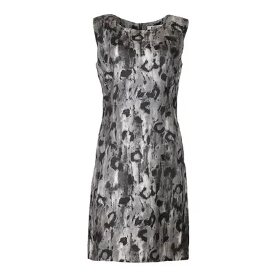 Marella Animal print Midi Dress - Medium Grey Polyester