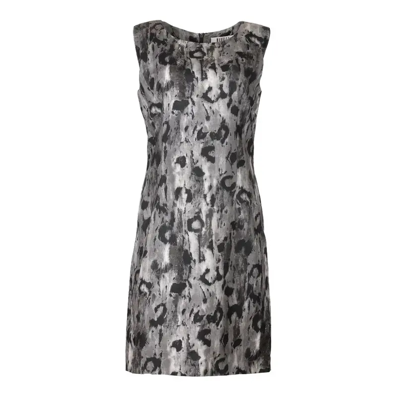 Marella Animal print Midi Dress - Medium Grey Polyester