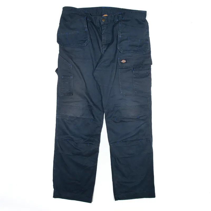 DICKIES Workwear Trousers Blue Relaxed Straight Mens W40 L31