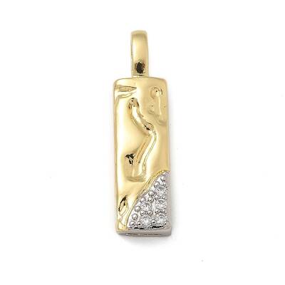 Brass Micro Pave Cubic Zirconia Pendants