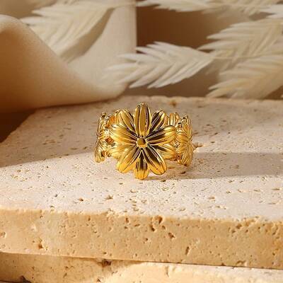 304 Stainless Steel Open Cuff Rings for Women