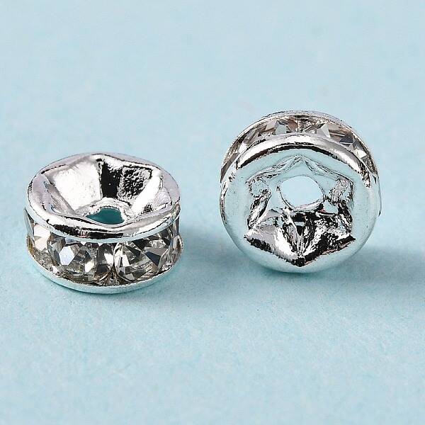 Brass Grade A Rhinestone Spacer Beads