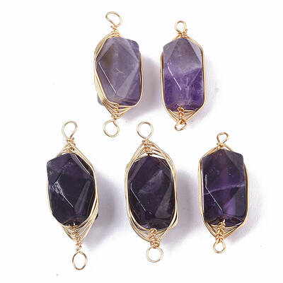 Natural Amethyst Links connectors