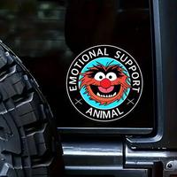 Cartoon Muppet Pattern Car Sticker, Emotional Support Animal Sticker, Durable & Weatherproof Vinyl Sticker for Car, Laptop, P...