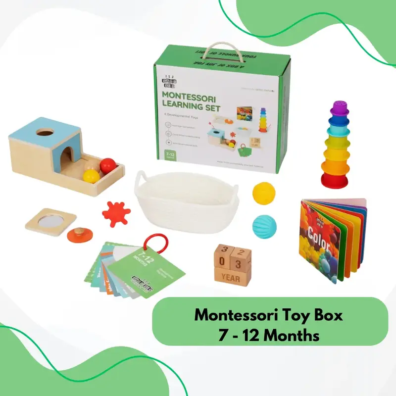 Montessori Toys For Babies 7-12 Months - Learn & Play - Curiosity & Coordination Bundle – Promote Hand-Eye & Cognitive Deve...