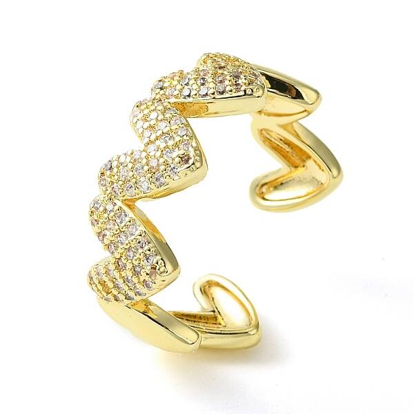 Brass Micro Pave Cubic Zirconia Ring