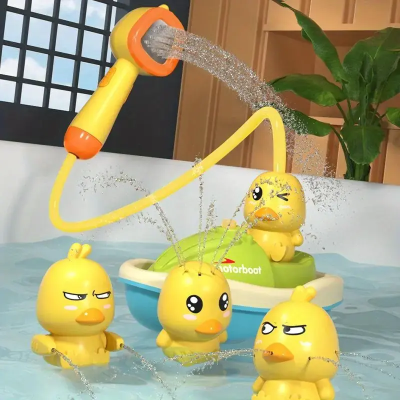 Baby Bath Toy, Cute Duck Design Electric Water Sprinkler Bathing Toys for Toddlers & Kids, Gift