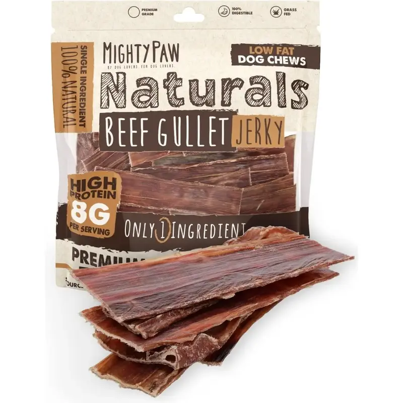 All-Natural Beef Gullet Jerky for Dogs