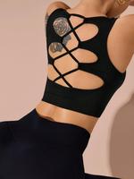 Women's Solid Backless Sports Tank Top, Sports Vest for Yoga Gym Workout, Ladies Sportswear for All Seasons