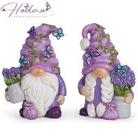 Hodao Adorable Lavender Gnomes with Butterflies & Flowers - Indoor Outdoor Decor, Heartwarming Mom Gift - Perfect Sentimental...