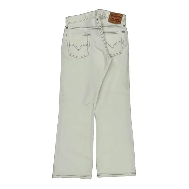 527 Levis Boot Cut Jeans - 30W UK 10 White Cotton