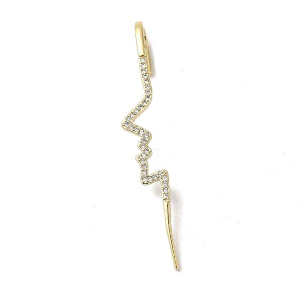 Brass Micro Pave Clear Cubic Zirconia Ear Wrap Crawler Hook Earrings for Women