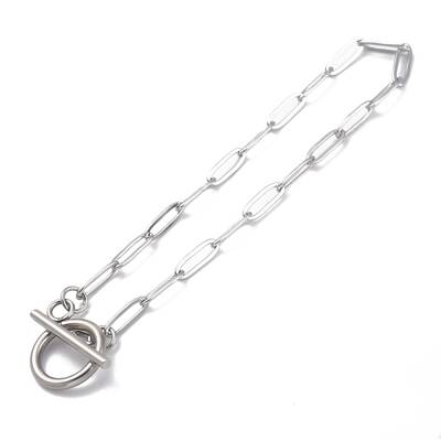 Tarnish Resistant 304 Stainless Steel Paperclip Chain Bracelets