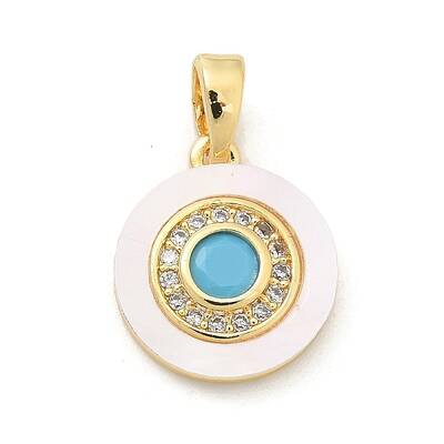 Brass Micro Pave Cubic Zirconia Pendents