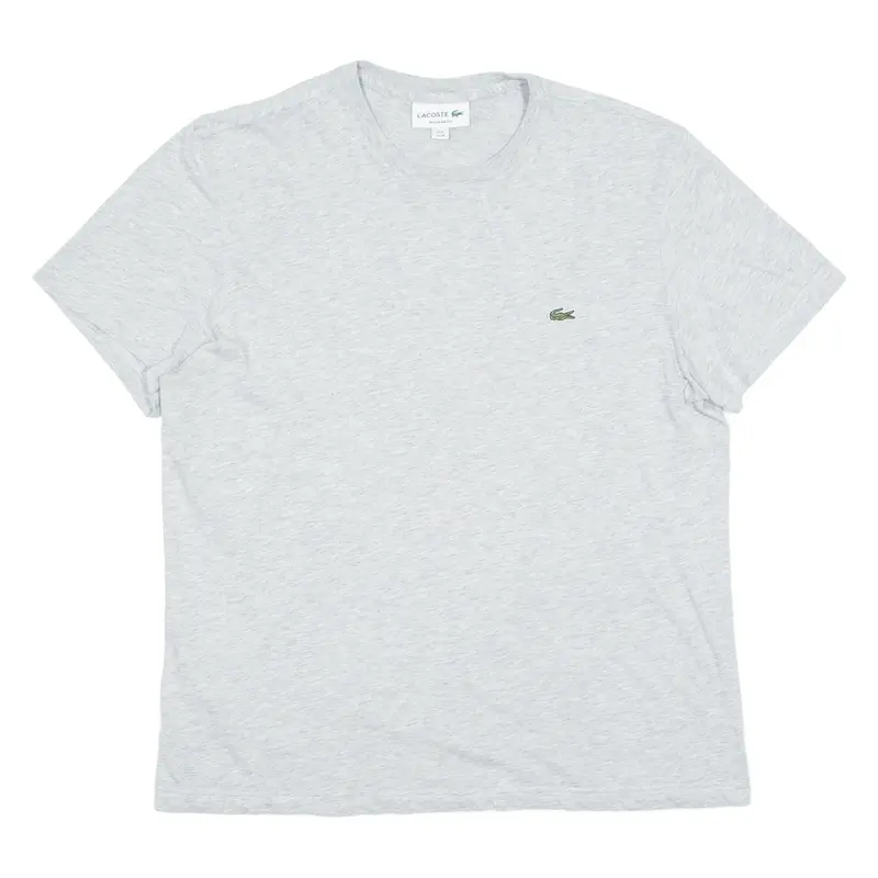 LACOSTE Mens T-Shirt Grey Crew Neck M