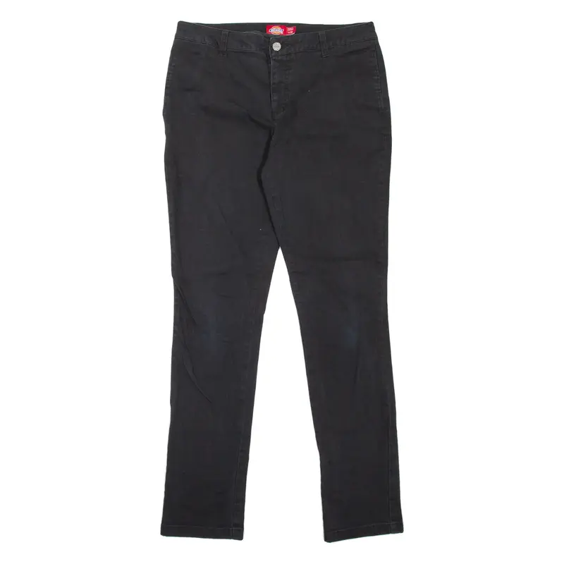 DICKIES Workwear Womens Trousers Black Slim Straight W30 L30