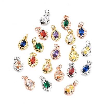 Brass Micro Pave Cubic Zirconia Pendant