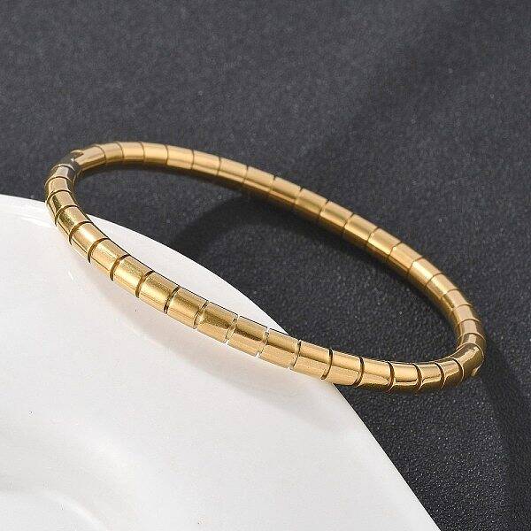 Texture 304 Stainless Steel Bangles for Women