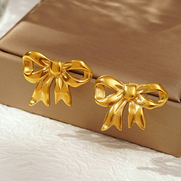 Stylish Stainless Steel Butterfly Stud Earrings for Women's Daily Wear