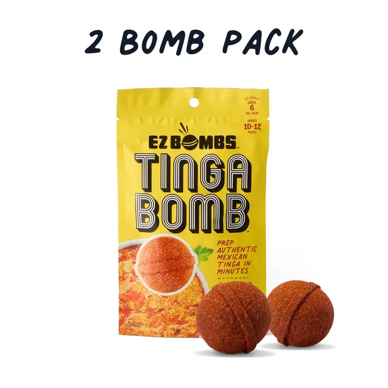 EZ Bombs TingaBomb Seasoning, 2 Bombs Per Pack - Authentic Mexican Seasoning for Smoky Chipotle Tinga Sauce, Tacos, Tostadas,...
