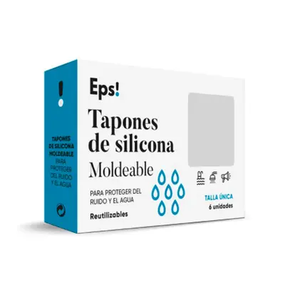 Moldable silicone ear plugs EPS 6 units