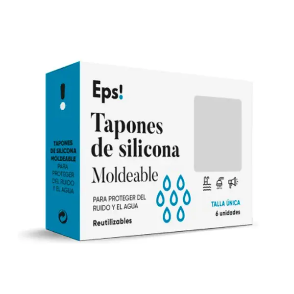 Moldable silicone ear plugs EPS 6 units