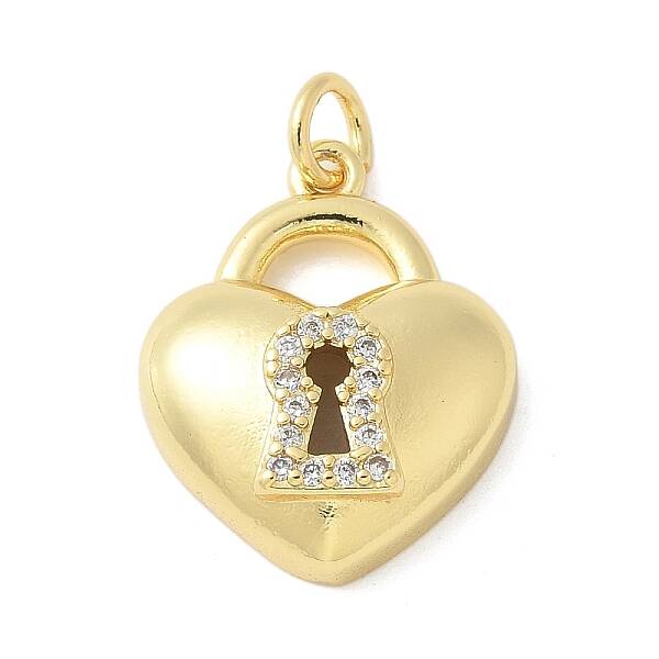 Brass Micro Pave Cubic Zirconia Pendants