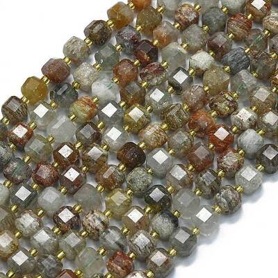 Natural Lodolite Quartz Beads Strands