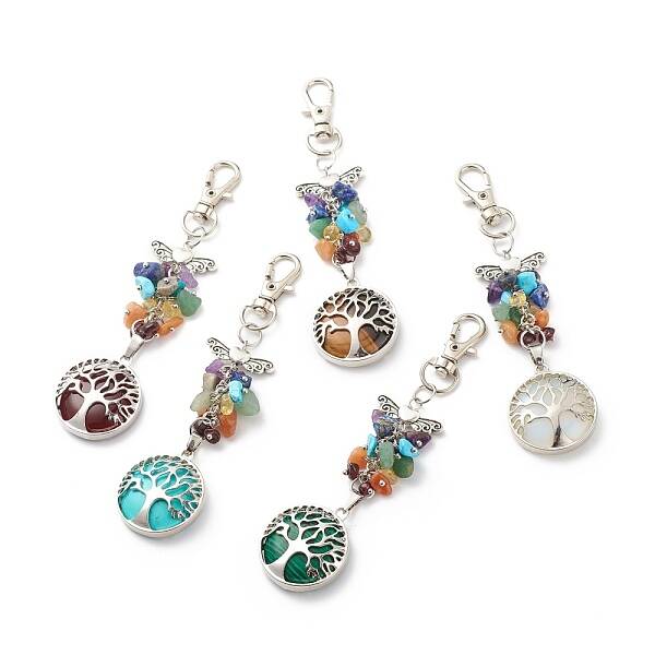Gemstone Chips Angel Pendant Decorations