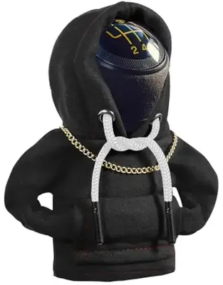 Spring Summer Gift Car Gear Shift Knob Hoodie Cover with Chain, Universal Fit Shift Knob Cover, Automotive Interior Decoratio...