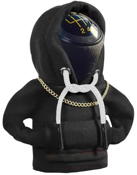 Spring Summer Gift Car Gear Shift Knob Hoodie Cover with Chain, Universal Fit Shift Knob Cover, Automotive Interior Decoratio...