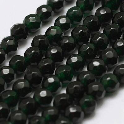 Faceted Natural Agate Beads Strands